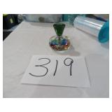 SMALL PRISM GLASS PERFUME BOTTLE