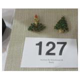 VTG SIGNED J.J. CHRISTMAS BROOCHES