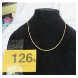 NEW 10KT YELLOW GOLD ROPE NECKLACE