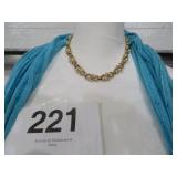 SIGNED TRIFARI NECKLACE GOLD/PEARL