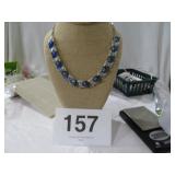 VTG SIGNED STAR RHINESTONE & LEAF NECKLACE