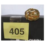 AMBER RHINESTONES CIFF BRACELET, 1 STONE