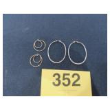 2 PR 925 HOOP EARRINGSS