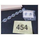 VTG UNMARKED BRACELET & CLIP ON EARRINGS