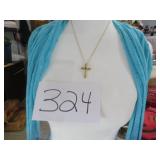 24KT GE LIND RELIGIOUS CROSS NECKLACE