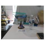 CARNIVAL GLASS HARVEST GRAPE CANDY DISH