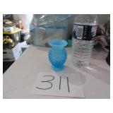 FENTON BLUE OPALESCENT HOBNAIL MINI