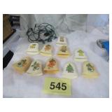 VTG STRING OF LIGHTS W/BELL COVERS