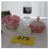 FENTON HAND PAINTED TULIP SCROLL