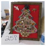 OLD JEWELRY 8 X 10 CHRISTMAS TREE PICTURE