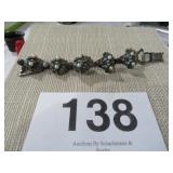 VTG SIGNED FLORENA SHELL SILVER FAUX