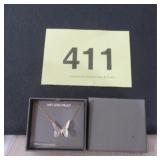 NEW 1/20 10KT BUTTERFLY NECKLACE