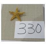 VTG TEXTURED GOLD STARFISH BROOCH