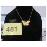 BUTTERFLY NECKLACE, NO MARKINGS