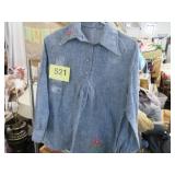 VTG MATERNITY BLUE & EMBROIDERED SIZE L