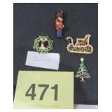 CHRISTMAS BROOCH JERRY / UNMARKED