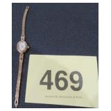 VTG WALTHAM GOLD WATCH STONE/RHINESTONES