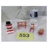 SANTA S & P / BEAR ORNAMENTS