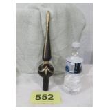 BLACK & GOLD GLASS TREE TOPPER