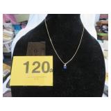 14KT YELLOW GOLD CHAIN /10KT BLUE