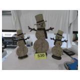 NEW WOOD SNOWMEN