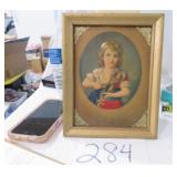 VIOLIN GIRL FRAMED PRINT SIGNED BY