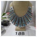 VTG CHUNKY HEAVY SILVER TONE FAUX