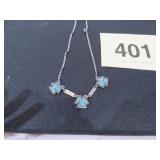 ARROWHEAD TURQUOISE & SILVERTONE NECKLACE