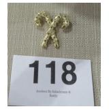 SIGNED AJC HOLIDAY GOLD CANDY CANES