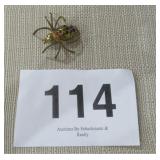 VTG CZECHOSLOVAKIA BRASS SPIDER BROOCH