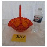 FENTON ORANGE THUMBPRINT RUFFLED