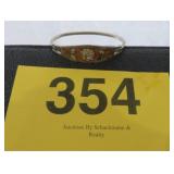 VTG MEXICAN ALPACA SILVER ORANGE BRACELET