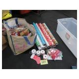 LOTS OF CHRISTMAS BAGS, PAPER, MISC