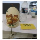 VTG OWL CERAMIC WIND CHIME SIGNED STEFAN