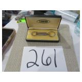 VTG NEW SILVER LAMODE KEY CHAIN IN CASE