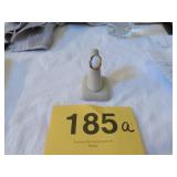 MARKED 18KT HGE OPAL GOLD RING SIZE 6