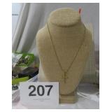 GOLD CROSS NECKLACE, NO MARKINGS