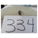 STERLING GARNET RING SIZE 8 (4.18G)