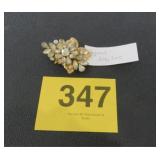 SIGNED JUDY LEE RHINESTONE BROOCH