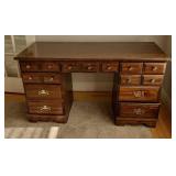 8 Drawer Wooden Desk  54 x 30 x 25