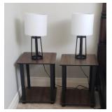 2 Side Tables & 2 Lamps