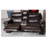 2 Side Electric Recliner Love Seat With USB Ports