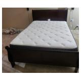 Sleigh Bed with Queen Mattress 2 yrs old. Some