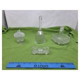 European Lead Crystal Glass Bell with Basket,
