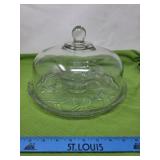 Glass Domed Serving Tray