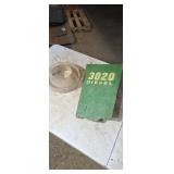 John Deere 3020 diesel battery side cover and