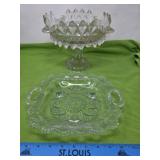 Crystal Footed Candy Dish with Footed Crystal