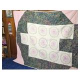 Hand Stitch embroidery quilt 99"X78"
