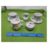 Norleans Carnival Glass Tea Cup and Saucer and