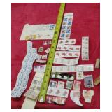 Mostly unused stamps, fossil